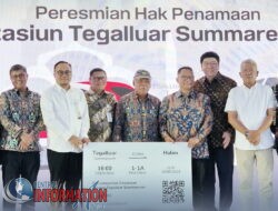 Menteri PUPR Basuki Hadimuljono Menyaksikan Peresmian Pergantian Nama Stasiun Kereta Cepat Tegalluar