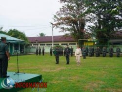 Kodim 0401/Muba Melaksanakan Upacara Pengibaran bendera bulanan Yang Di Pimpin Langsung Oleh Kapten Inf Iwan Setiawan