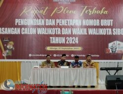 Personil Polres Sibolga, Amankan Pengundian Nomor Urut Calon Walikota Dan Wakil Walikota Sibolga