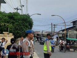 Personil Polres Sibolga Laksanakan Strong Point Dijalan Raya, Cegah Kecelakaan Lalu Lintas