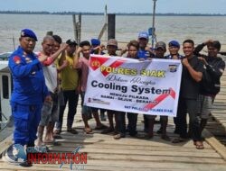 Cooling System Pilkada 2024,Satpolairud Polres Siak Lakukan Sambang Pesisir di Wilayah Kampung Mengkapan Sungai apit