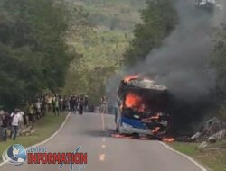 Bus Antar Negara Terbakar Di NTT, 9 Penumpang Nyaris Jadi Korban