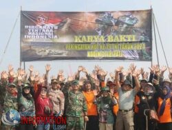 Kodim Pati Gandeng Berbagai Elemen Masyarakat Bersihkan Pantai Bulumanis