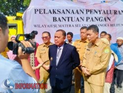 Secara Gratis, Pemkab Musi Banyuasin Salurkan Bantuan Beras untuk Warga Prasejahtera di Muba.