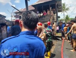 Diduga Konsleting Listrik 3 Rumah di Talang Putri Dilalap Sijago Merah.