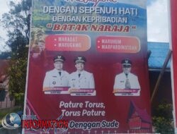 Slogan Pature Torus Pature dengan Wajah Poltak Sitorus yang Terpasang Kantor Pemerintah, Dilapor Tim Kuasa  Hukum Effendi-Murphy.