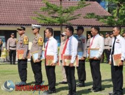 Polres Demak Gelar Apel Pemberian Penghargaan Kepada Anggota Berprestasi .