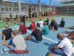 KPLP Kelas IIA Pekanbaru Laksanakan Kegiatan Mapenaling Pada Warga Binaan Baru Dihalaman Perkantoran Lapas.