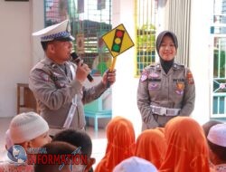 Kunjungi Sekolah TK Kenalkan Rambu Lalu Lintas, Dalam Rangka Ops Zebra Toba 2024 Polres Sibolga.