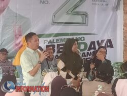 Kampanye Calon walikota Palembang Ratu Dewa Prima Salam di Kelurahan Talang Putri.