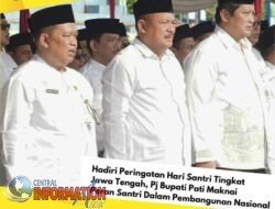 Hadiri Peringatan Hari Santri Tingkat Jawa Tengah, Pj Bupati Pati Maknai Peran Santri Dalam Pembangunan Nasional.