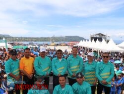 Harhubnas 2024, PJS Bupati Toba dan Ribuan Orang bersama Semarakkan Fun Walk di Balige!