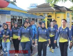 Kepala Lapas IIA Pekanbaru Gelar Jalan Santai setelah Apel Pagi Bersama Jajaran.