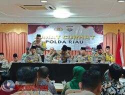 Polda Riau Gelar Jum’at Curhat Bersama Masyarakat Kec.Lima Puluh Sukseskan Pilkada Damai 2024.