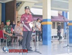 Pj.Bupati Tqpanuli Tengah Dr.Sugeng Riyanta SH,MH Pimbina Apel bersama Penyelenggaraan Pilkada serentak Tahun 2024.