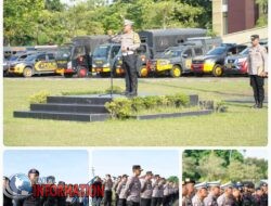 Masa Tenang Pilkada Riau 2024 Dirlantas Polda Riau Pimpin Langsung Show Of Force Patroli Skala Besar.