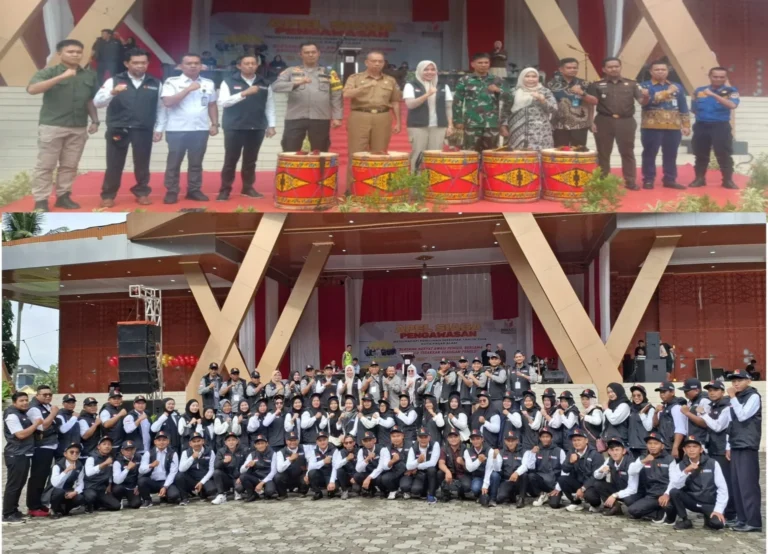 Jelang Masa Tenang, Bawaslu Kota Pagar Alam Gelar Apel Siaga Di Lapangan Alun-Alun Utara