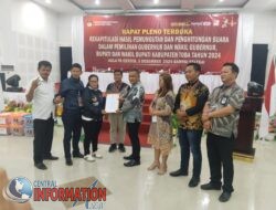 KPU Tetapkan Perolehan Suara Pada Pilkada Toba Tahun 2024.