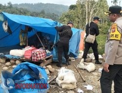 Kapolres Mandailing Natal Bersama Satuan Brimob C Sipirok Tutup Tambang Emas Ilegal Kotanopan.