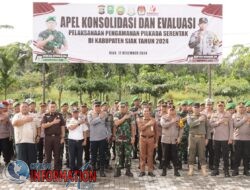 Polres Siak dan Kodim 0322 Siak Gelar Apel Konsolidasi dan Evaluasi Pelaksanaan Pengamanan Pilkada Serentak
