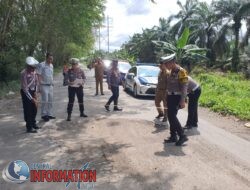 Jelang ops lilin lancang kuning Dan tahun baru 2025.sat lantas polres siak Dan instansi terkait survei jalan rusak Di kabupaten siak