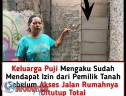 Puji Rahayu  warga Cililitan, Kramatjati, Akui telah   izin Pemilik sebelum tutup akses Jalan