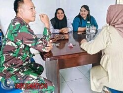 Peduli Kesehatan, Babinsa Komsos dengan Petugas Puskesmas