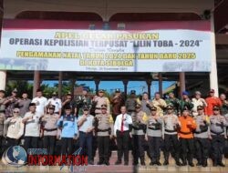 Kapolres Sibolga Irup Apel Gelar Pasukan Ops Lilin Toba 2024, Di lapangan Simaremare Sibolga