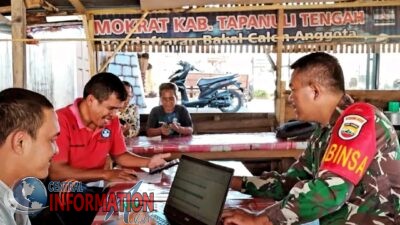 Babinsa 01/Barus Melaksanakan Komsos Bersama Guru SMP N 1 Sirandorung