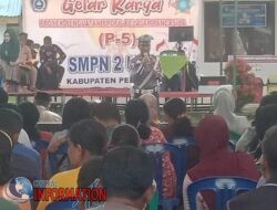 POLSEK UKUI HADIRI GELAR KARYA PROYEK PENGUATAN PROFIL  PELAJAR PANCASILA(P 5) DI SMPN 2 UKUI PELALAWAN RIAU