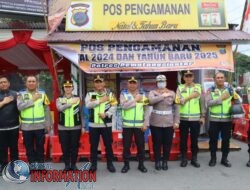 Gunakan R2 Kapolres Pematangsiantar Cekan Kesiapan Pos Pam dan Yan Ops Lilin Toba 2024