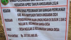 ADA APA DINAS PERKIM ? PEMBANGUNAN JALAN DI NGULAK 3 MALAH DI ALIHKAN BUAT COR LAPANGAN GEDUNG SERBAGUNA.