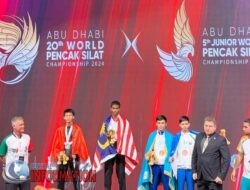 ZAHRAN NABIL, ATLET PENCAK SILAT, PPLPD MUBA RAIH MENDALI PERAK DI KEJUARAAN DUNIA ABU DHABI 2024