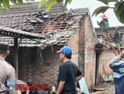 Angin puting beliung Porak Porandakan Beberapa rumah di Kropak Winong