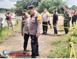 Kapolres Muba Tinjau Jalan Longsor di ruas Jalan Nasional Sekayu – Lubuk Linggau