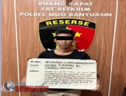 KAPOLSEK KELUANG BERHASIL MERINGKUS TERSANGKA TERJADINYA KEBAKARAN ILEGAL DERILLING DI DESA TANJUNG DALAM KECAMATAN KELUANG.