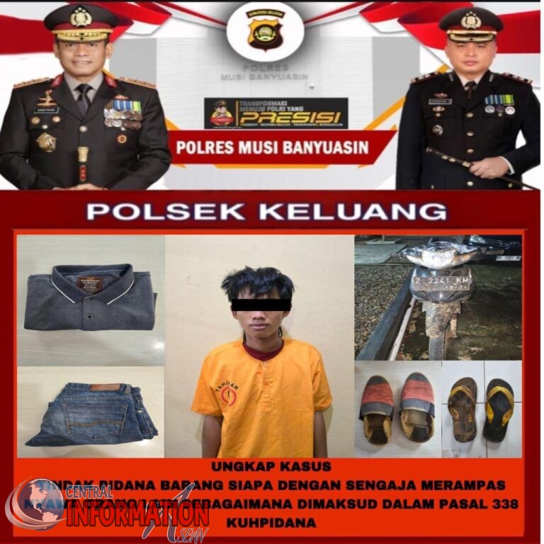 PELAKU PEMBUNUHAN DI KECAMATAN KELUANG BERHASIL TERTANGKAP.