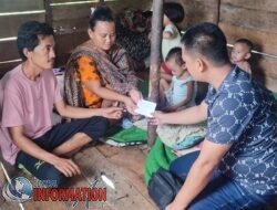Polsek Sanga Desa Salurkan Tali Asih Kepada Balita Penderita Kelainan Usus Besar