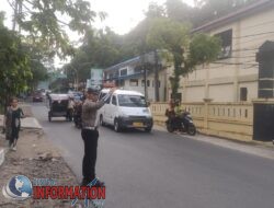 Personil Polres Sibolga, Setiap Pagi Urai Padat Arus Lalu Lintas Pagi Hari