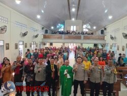 Polres Sibolga Laksanakan Minggu Kasih Di Gereja Katholik Ketapang Sibolga, Berikan Himbauan Kamtibmas