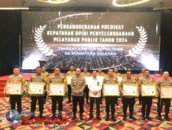 Terbaik, Kapolres Muba Terima Penganugerahan Predikat Peringkat ke 1 dari