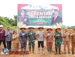 Polres Tapteng dukung ketahanan pangan nasional ; Tanam Jagung seluas 7 Hektar