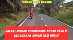 Secara bertahap tahun 2024 kemarin pemerintah membangun jalan penghubung antar desa diwilayah Sungai Lilin