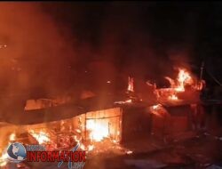 Kebakaran di terminal Sibolga Beberapa Kios dan Rumah Warga di Lahap Api