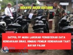 Satuan Polisi Pamong Praja (Satpol PP) Kabupaten Musi Banyuasin melakukan pengecekan data aset kendaraan roda 2 (dua) dan roda 4 (empat) pada Senin, 3 Februari2025