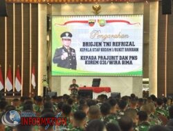 Kepala Staf Kodam I/Bukit Barisan Kunjungi Markas Korem 031/Wira Bima.