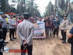 Jalin Pendekatan Persuasif, Kapolsek Keluang Beri Himbauan dan Sosialisasi Bagi Pelaku Illegal Drilling