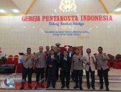 Minggu Kasih Polres Sibolga Sambangi Gereja GPI Sidang Sambas Sibolga