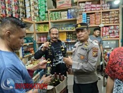 Polsek Tualang Gelar KRYD, Berhasil Amankan Puluhan Minuman Keras
