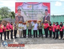 Polres Tapteng Ikuti Panen Raya Jagung Serentak, Dukung Ketahanan Pangan Nasional